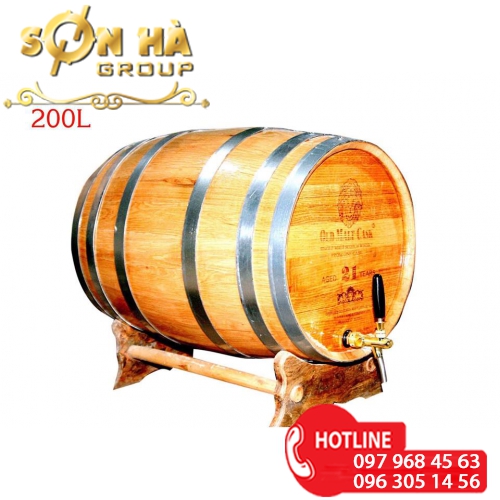 thùng rượu gỗ Sơn Hà 200 lít
