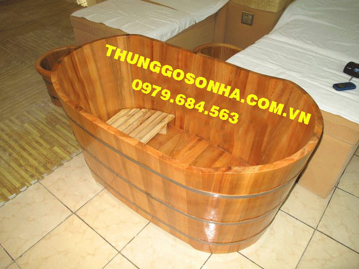 bồn tắm gỗ Pơ Mu Sơn Hà