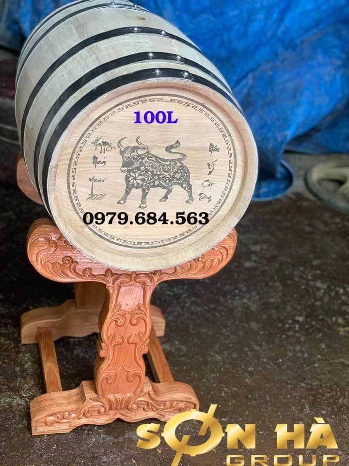 Cách sản xuất thùng gỗ sồi ngâm rượu 100L