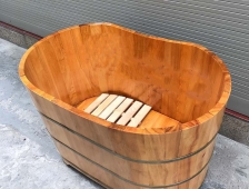 Bồn tắm gỗ pơmu kích thước chuẩn 120cm