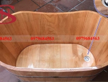 Bồn tắm gỗ thông mini 100cm xua tan mệt mỏi