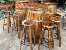 Địa chỉ bán thùng gỗ làm bàn vuông cho nhà hàng