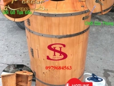 Mẫu bồn tắm gỗ xông hơi dáng tròn mới nhất 2021