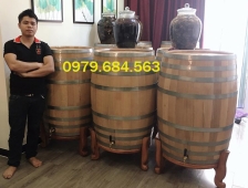 THÙNG RƯỢU GỖ SỒI 300 LÍT