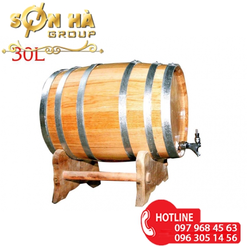 Thùng rượu gỗ sồi Sơn Hà 30 lít
