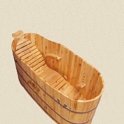 Bồn tắm bằng gỗ 