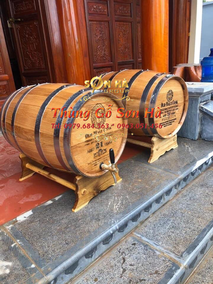 Thông tin chi tiết về thùng rượu gỗ sồi 200 lít dáng nằm