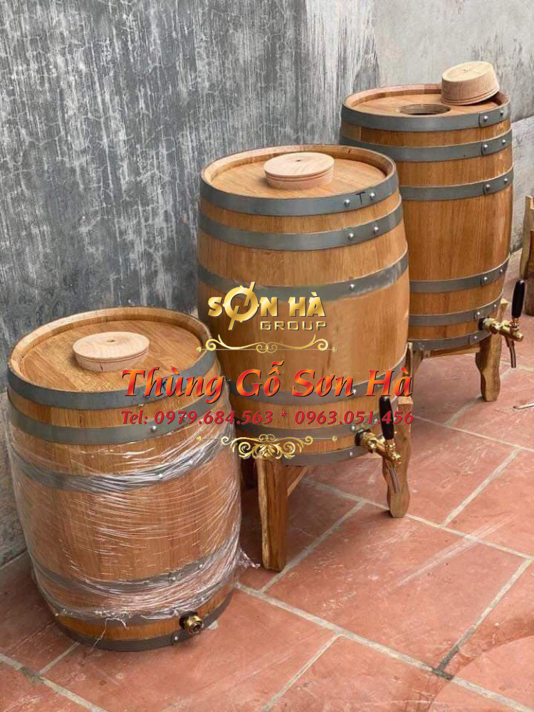 Bán thùng rượu gỗ cũ