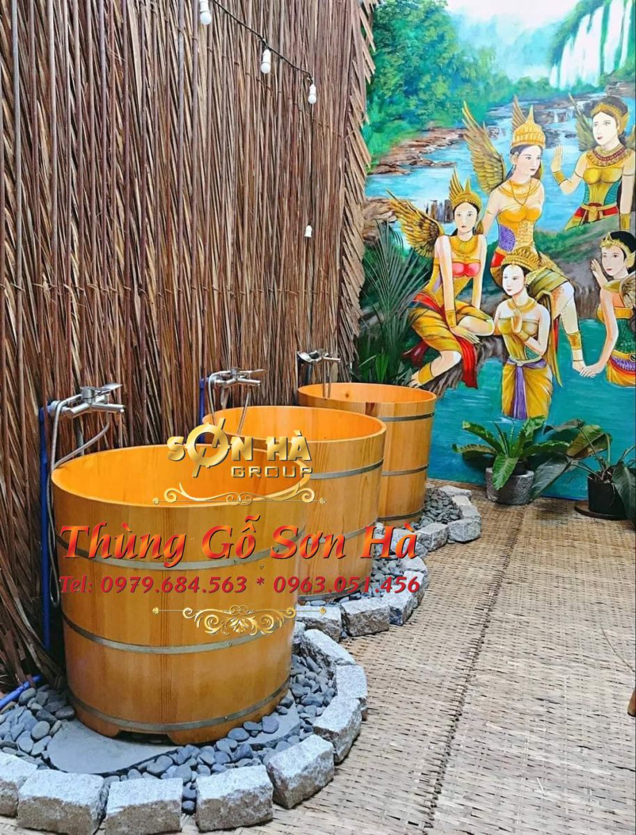 Thông tin bồn tắm gỗ tròn Resort 160cm 