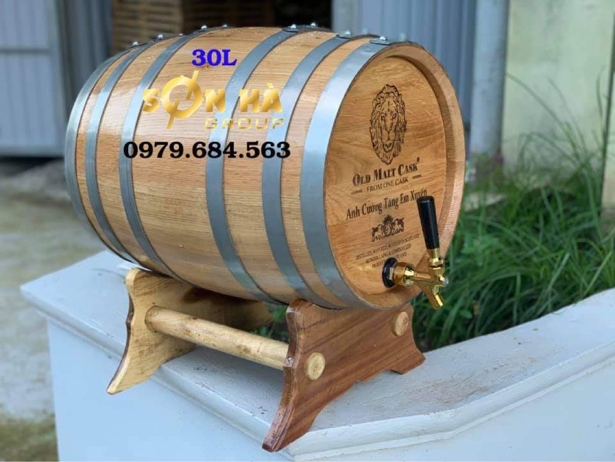 Thùng rượu gỗ sồi dung tích 100L
